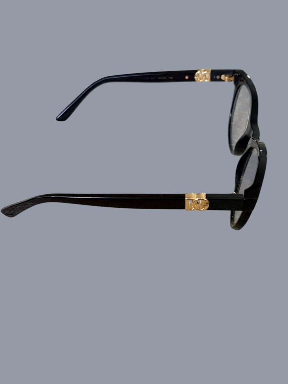 Dolce & Gabbana DG Logo Eyeglass Frames Black Gold Designer Optical Glasses/Case - Picture 7 of 11